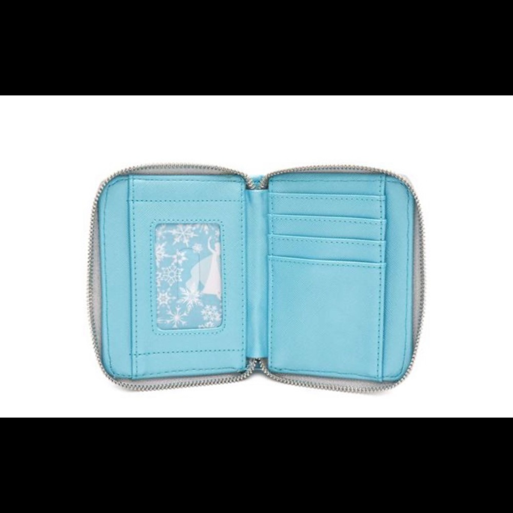 LOUNGEFLY DISNEY FROZEN ELSA SEQUIN ZIP WALLET - Picture 2 of 5